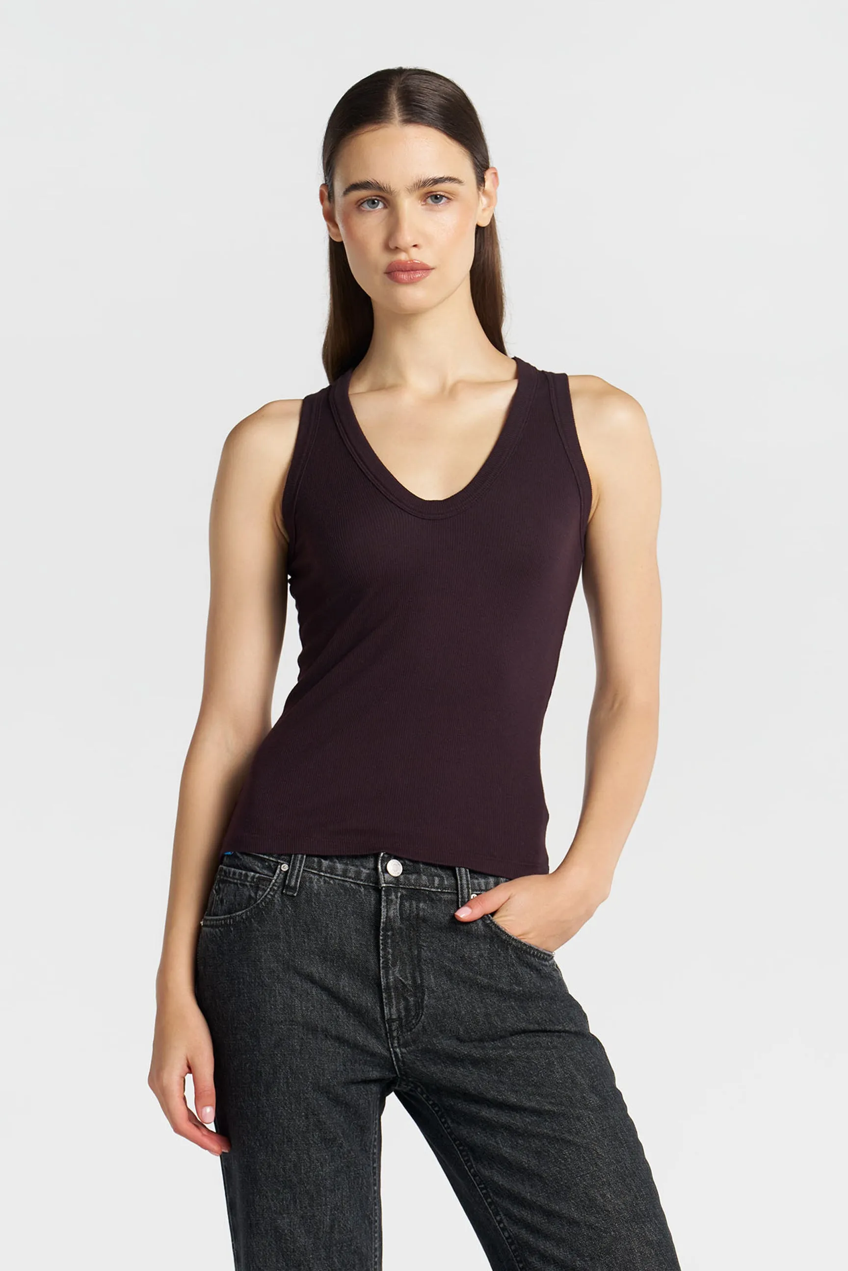 Verona U-Neck Tank sold by Cotton Citizen