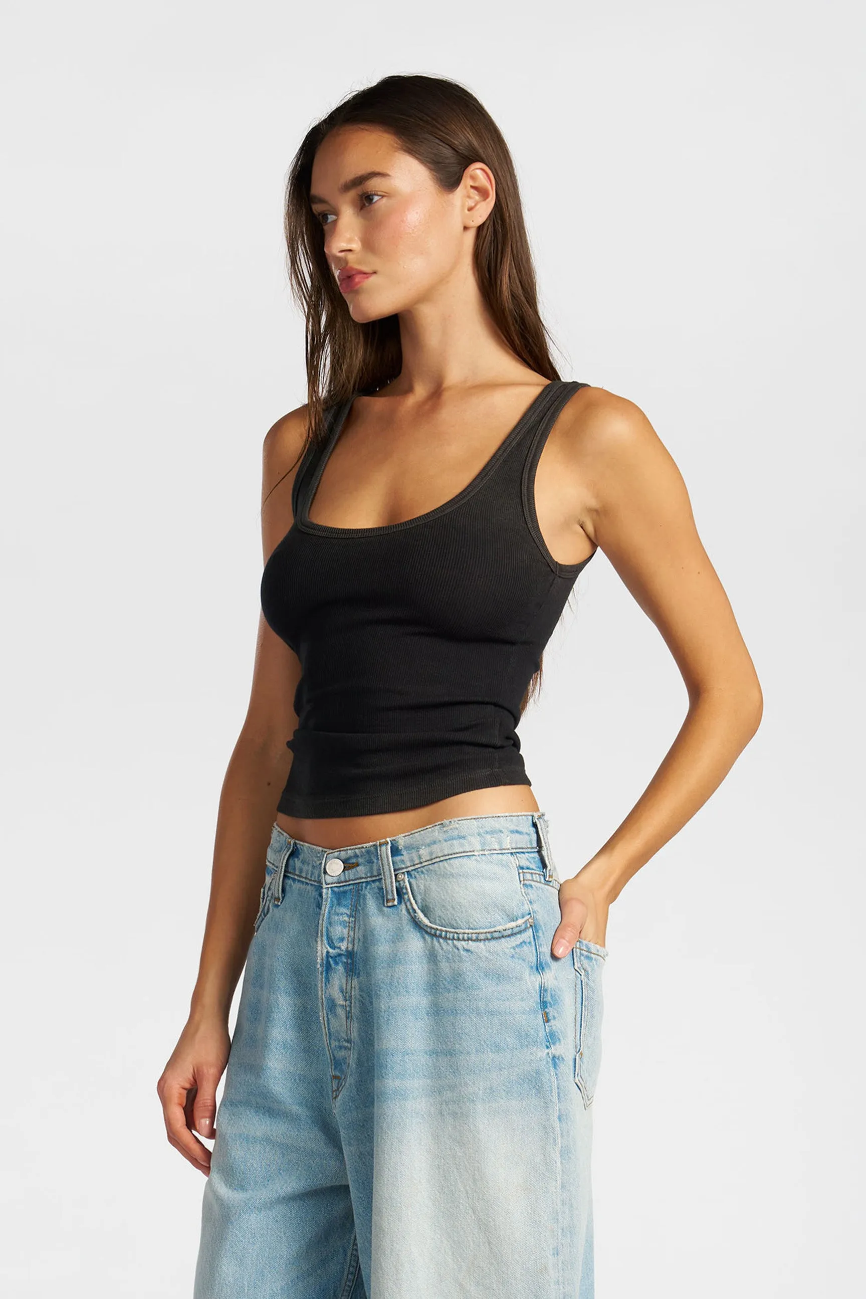 Verona Scoop Tank sold by Cotton Citizen product image thumbnail 3