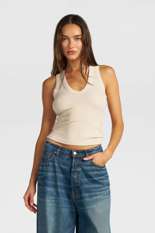 Verona U-Neck Tank made by Cotton Citizen