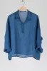 Lissa - Lightweight Indigo Linen sold by CP Shades