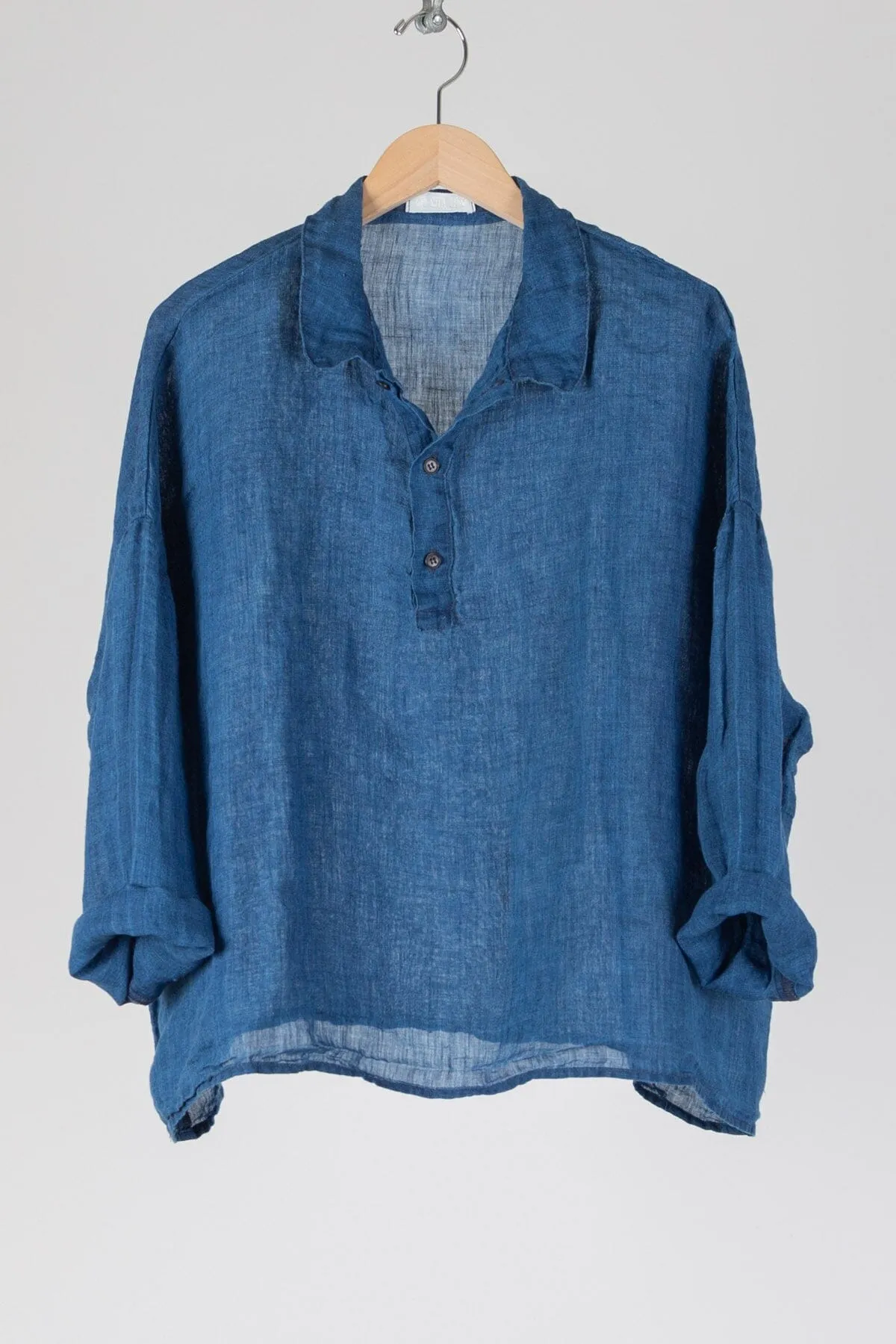 Lissa - Lightweight Indigo Linen sold by CP Shades