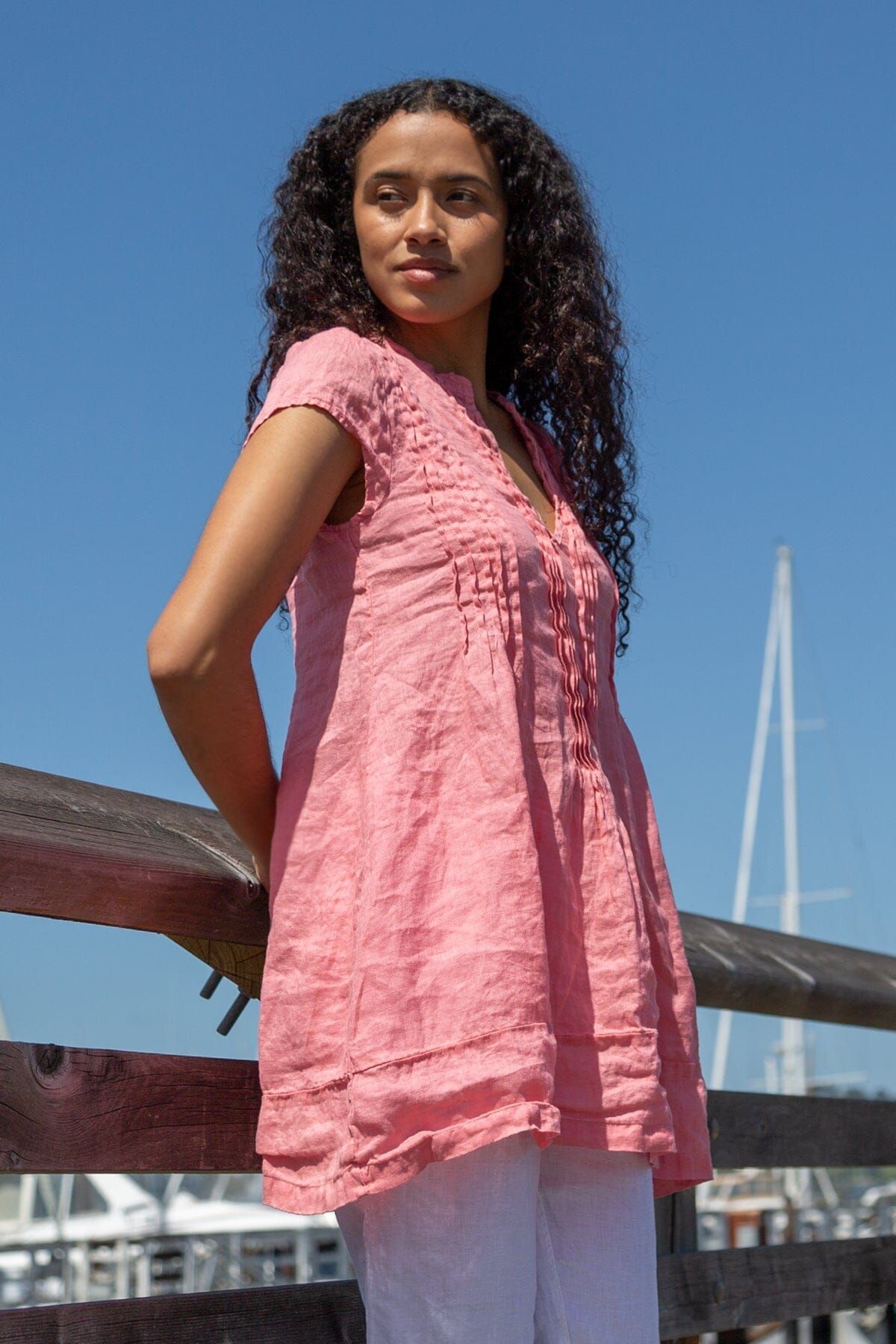 Regina Cap Sleeve - Linen Sale sold by CP Shades