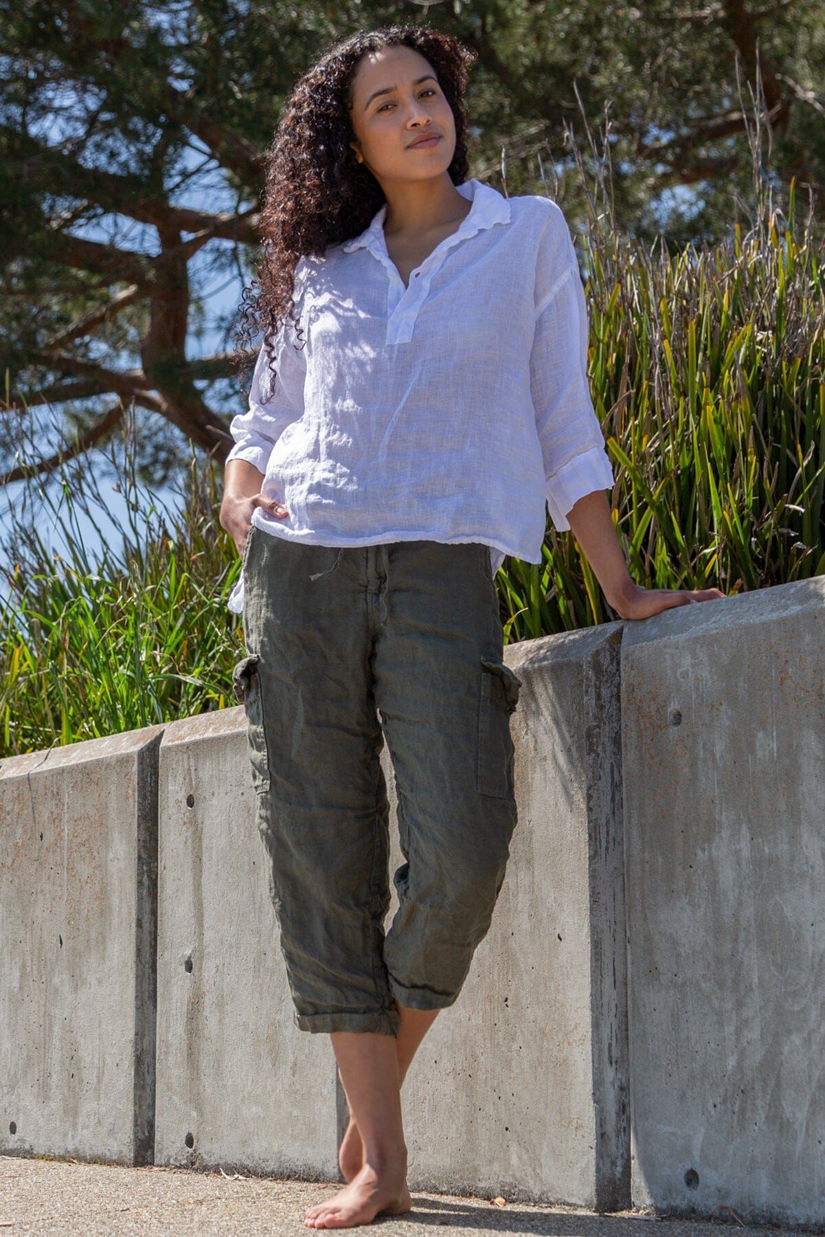 Cropped Cargo - Linen Twill | Parallel