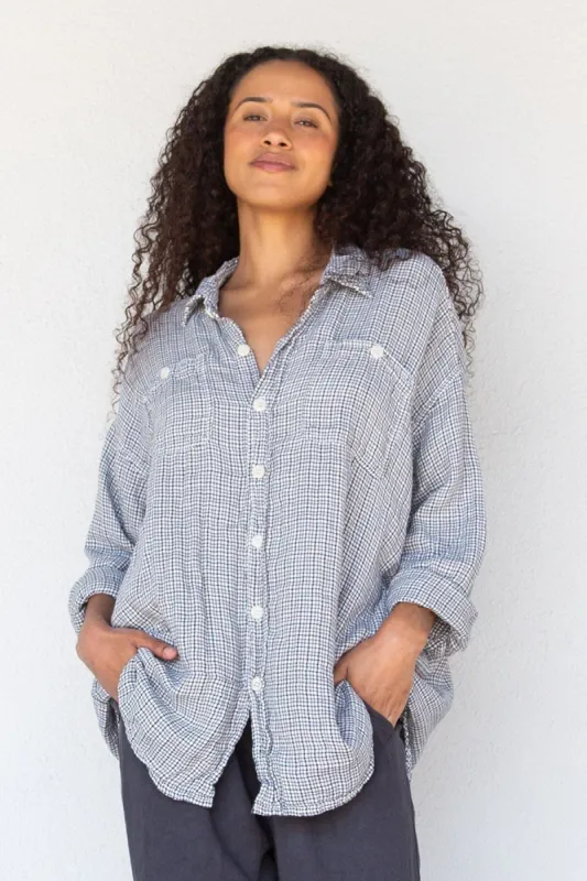 Maxwell - Double Cotton Gauze Check sold by CP Shades