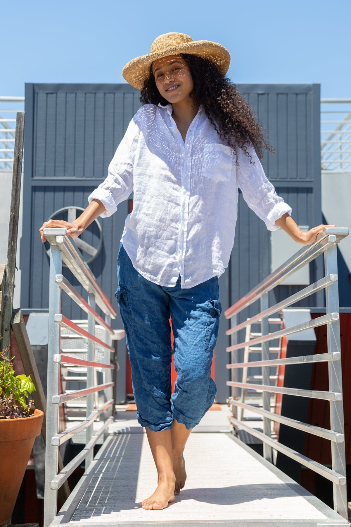 Cropped Cargo - Bleached Indigo sold by CP Shades