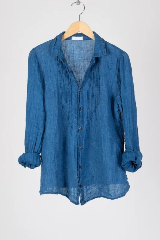 Julie - Lightweight Indigo Linen sold by CP Shades