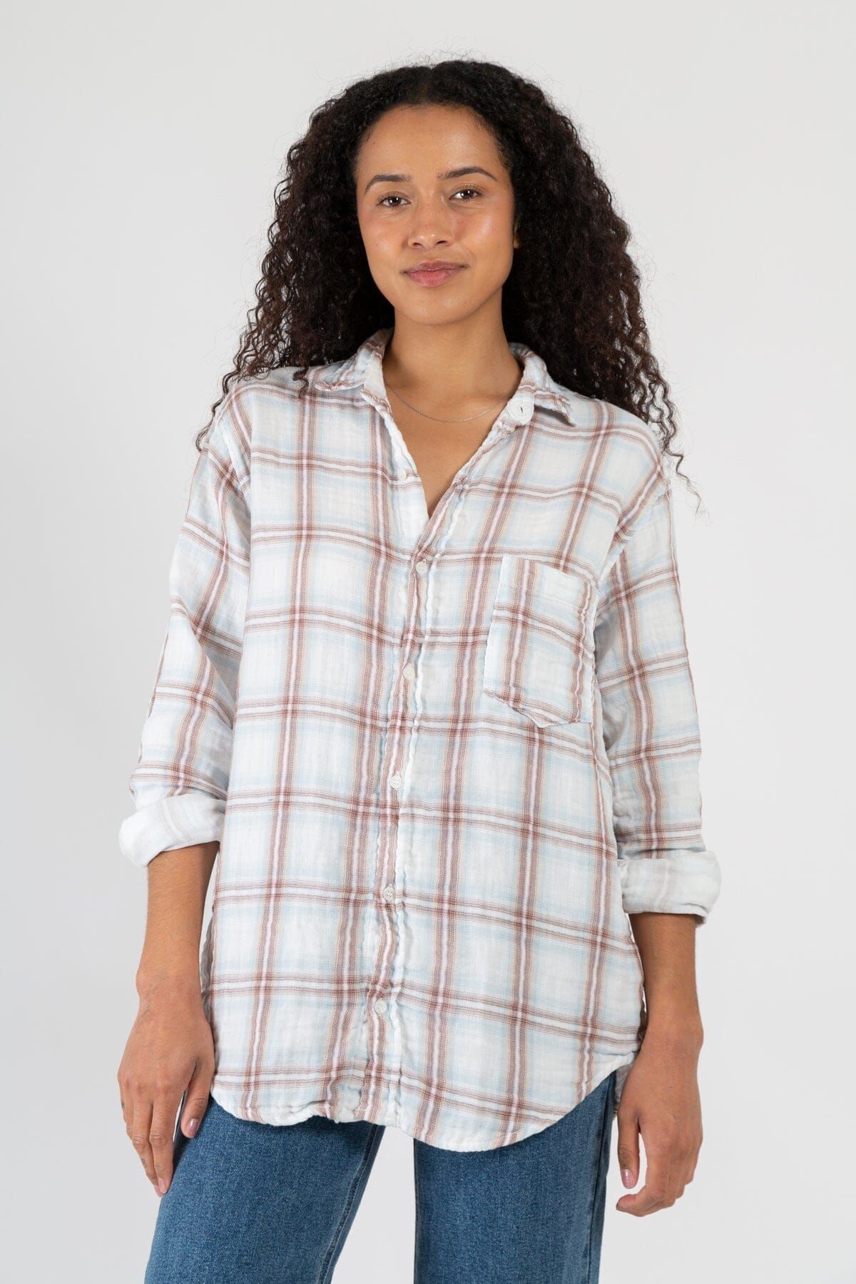 Joss - Double Cotton Gauze Plaid sold by CP Shades