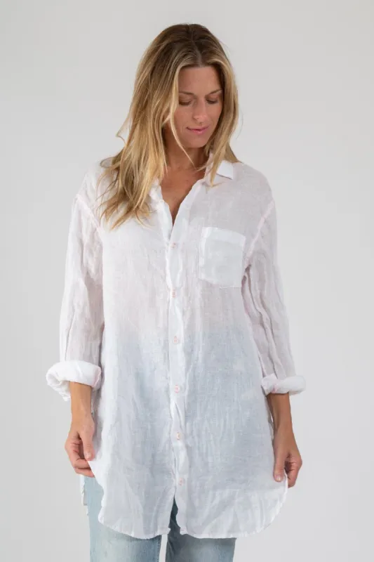 Marella - Pink Topstitch Linen sold by CP Shades