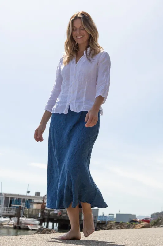 Tanya - Indigo Linen sold by CP Shades