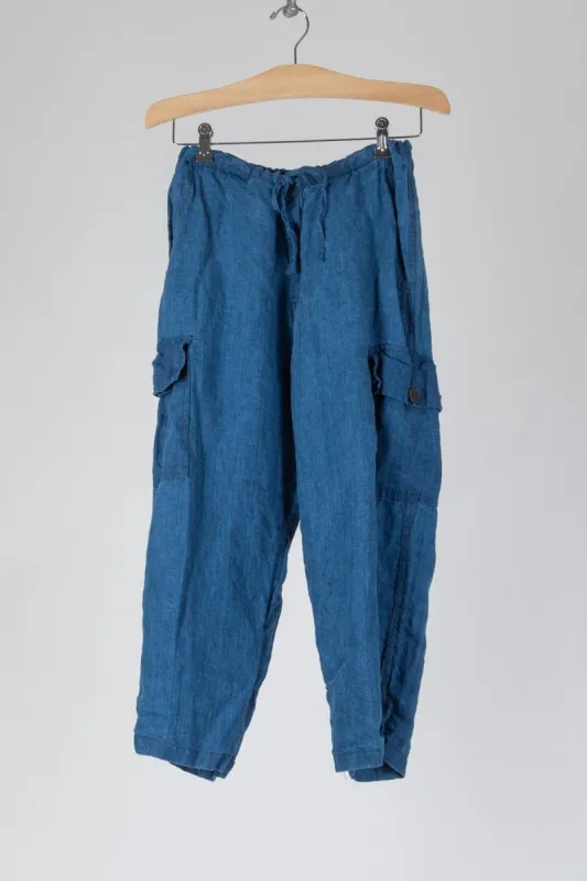 Cropped Cargo - Bleached Indigo Twill sold by CP Shades