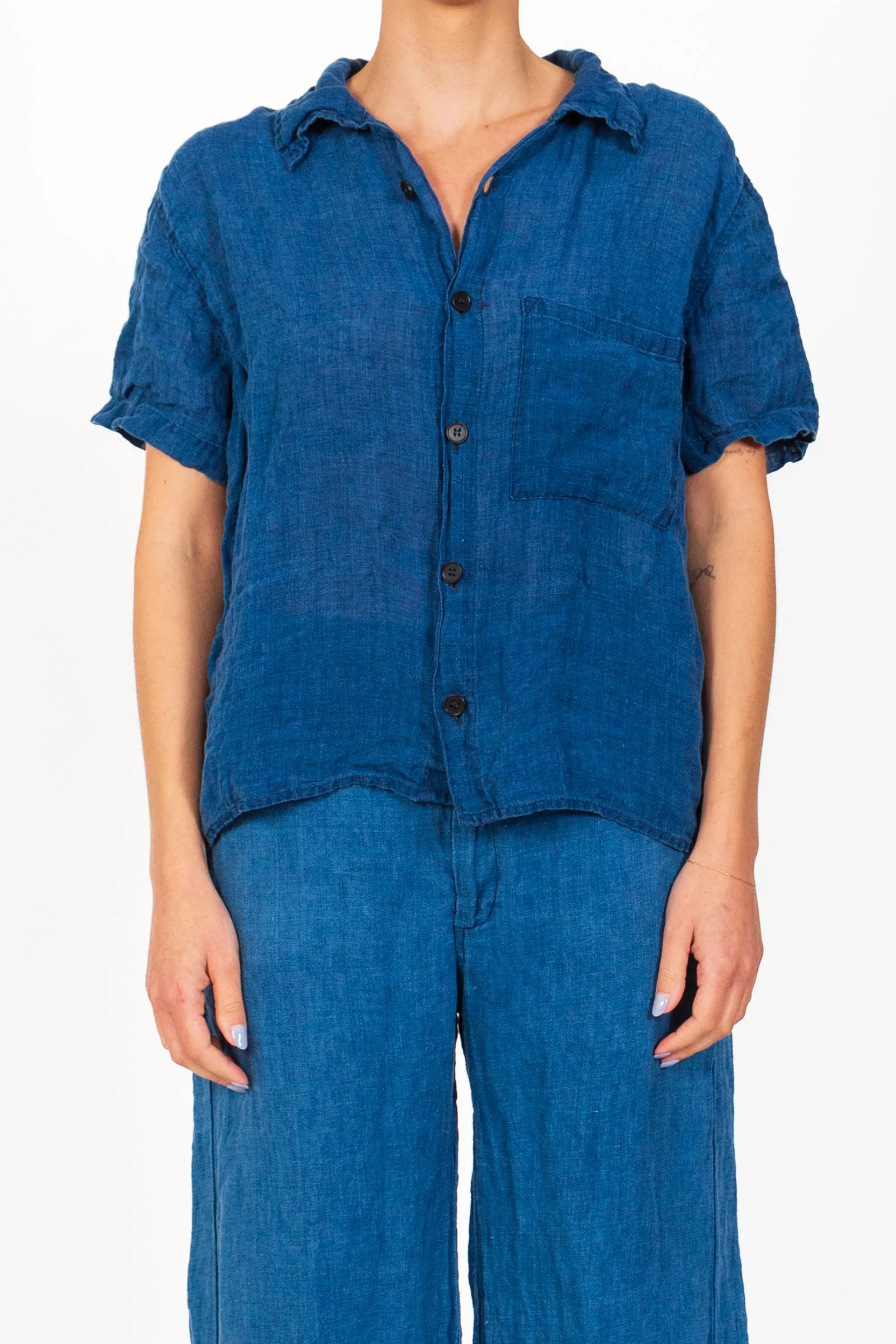 Nic - Indigo Linen sold by CP Shades