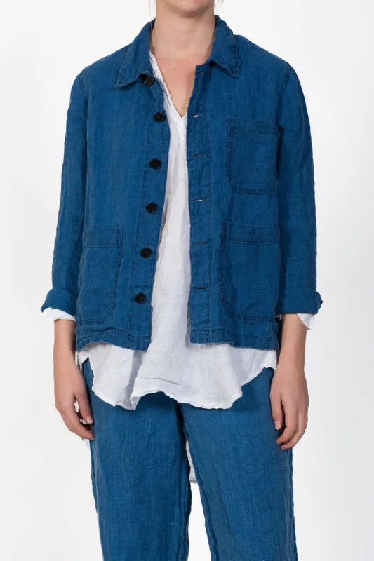 Ava Jacket - Indigo Linen Twill sold by CP Shades