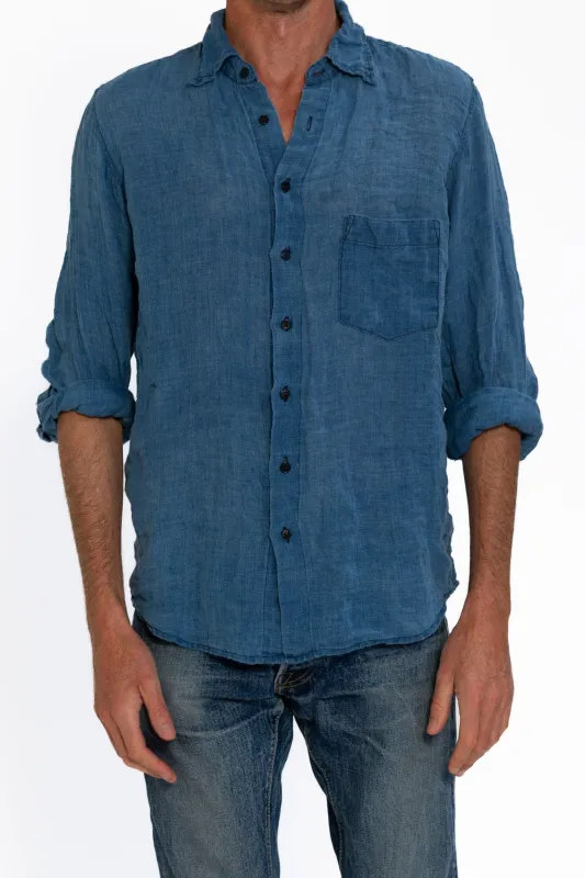 Jack - Indigo Linen sold by CP Shades