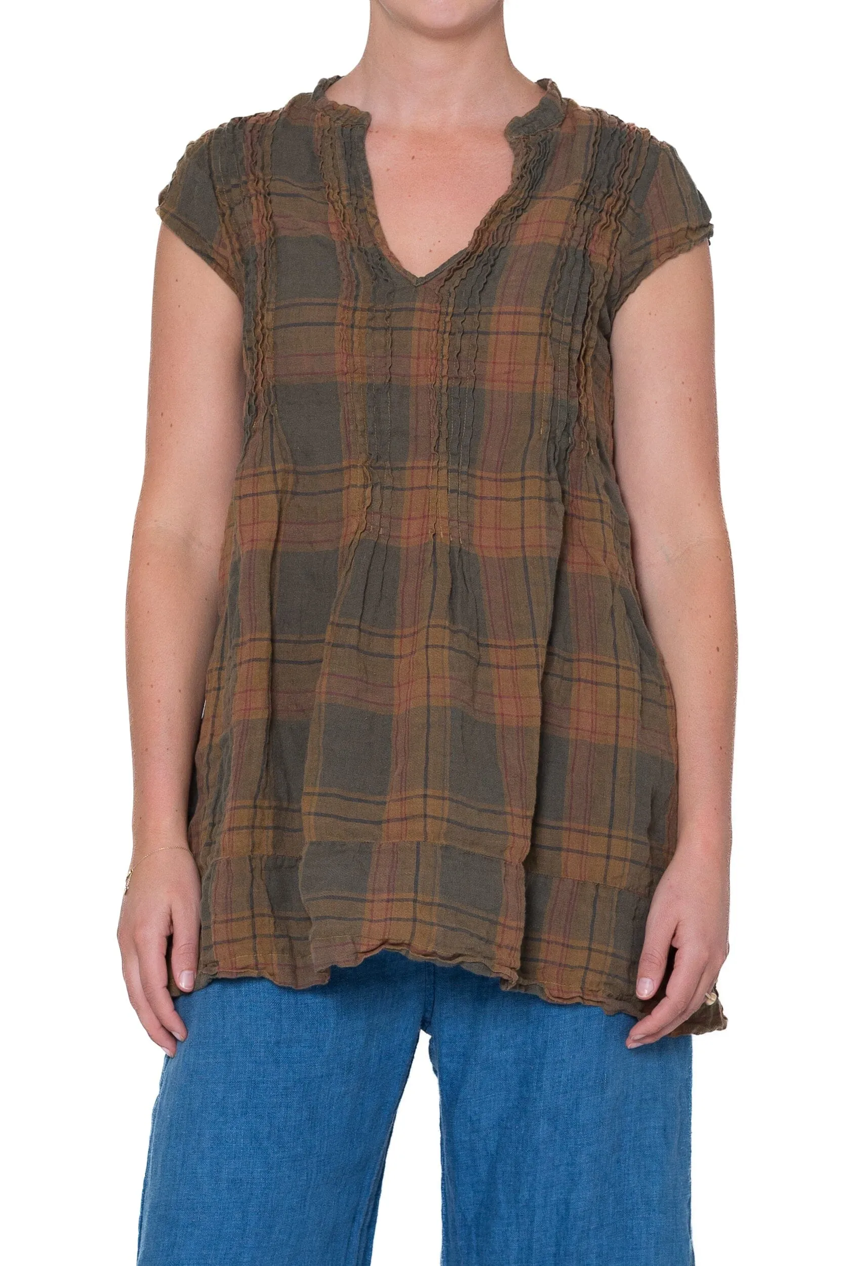 Regina Cap Sleeve - Yarn Dye Linen sold by CP Shades