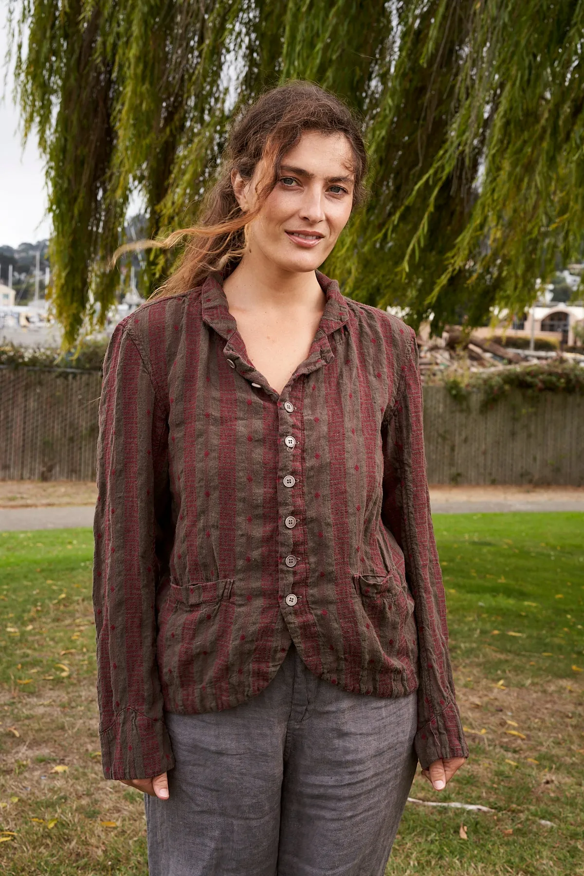 Dree Jacket - Linen Jacquard sold by CP Shades