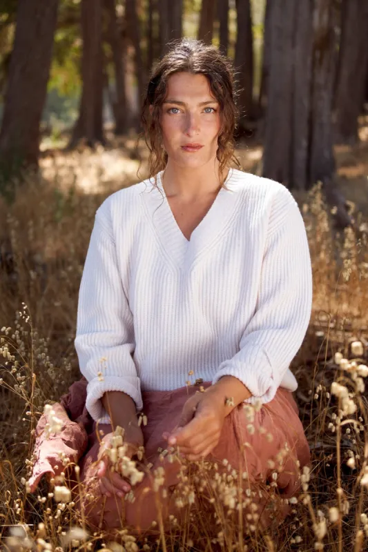 Rib V-Neck Sweater sold by CP Shades