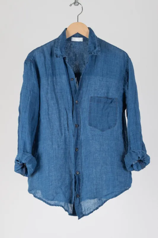 Joss - Lightweight Indigo Linen sold by CP Shades