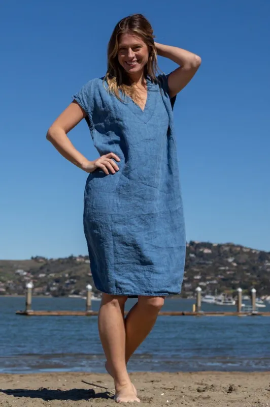 Ali - Indigo Linen sold by CP Shades