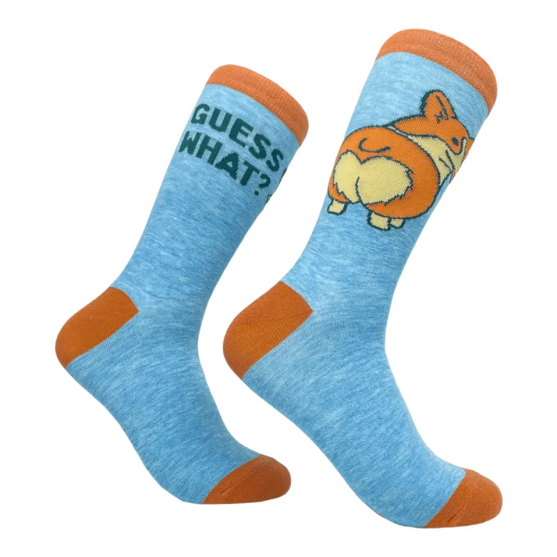Women's Guess What Corgi Butt Socks sold by Crazy Dog T-Shirts