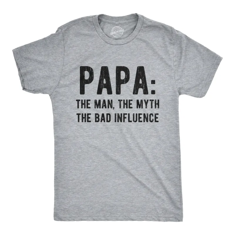 Papa The Man The Myth The Legend Men's T Shirt sold by Crazy Dog T-Shirts