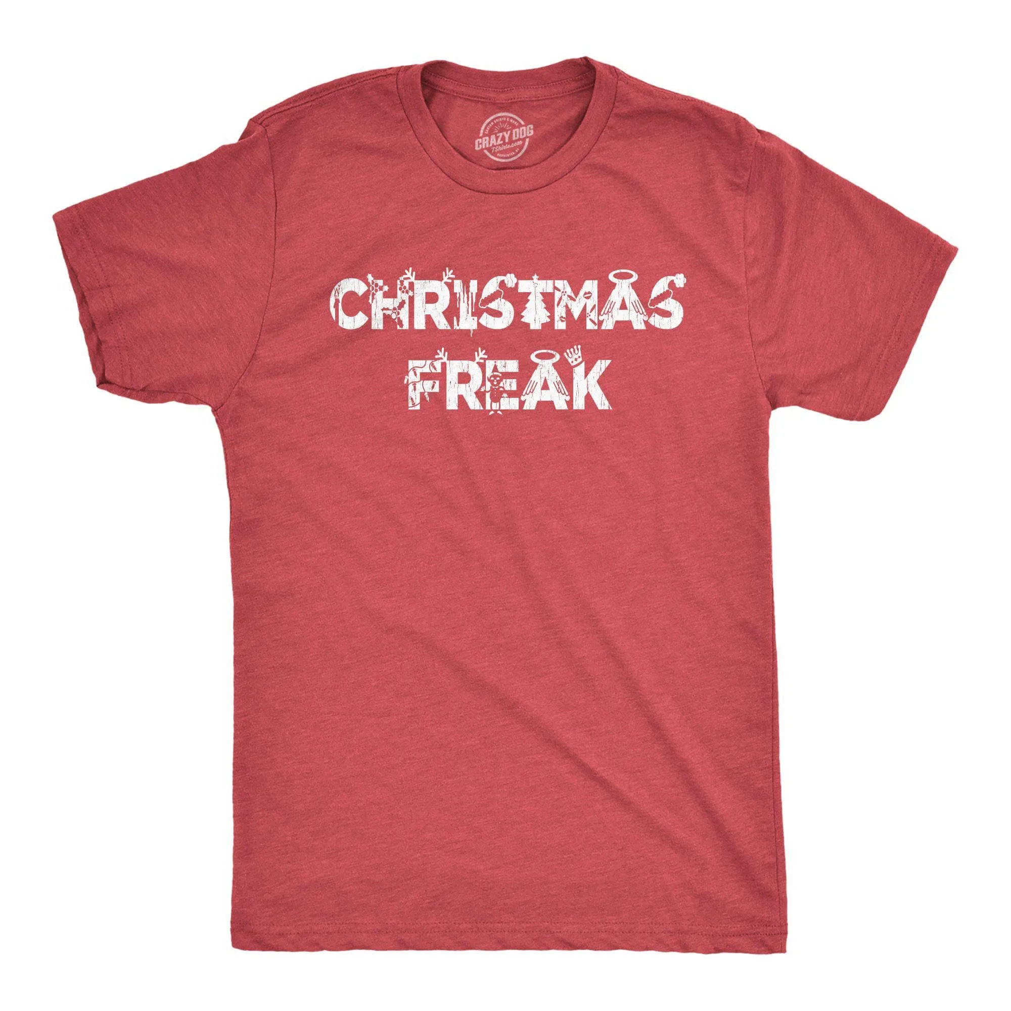 Christmas Freak Men's T Shirt sold by Crazy Dog T-Shirts product image thumbnail 3