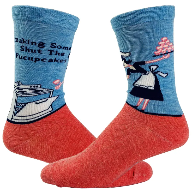 Women's Baking Some Shut The Fucupcakes Socks sold by Crazy Dog T-Shirts