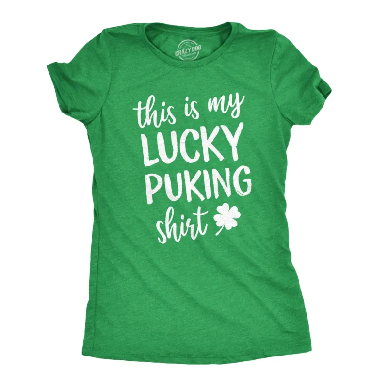 This Is My Lucky Puking Shirt Women's T Shirt sold by Crazy Dog T-Shirts
