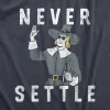 Never Settle Men's T Shirt sold by Crazy Dog T-Shirts