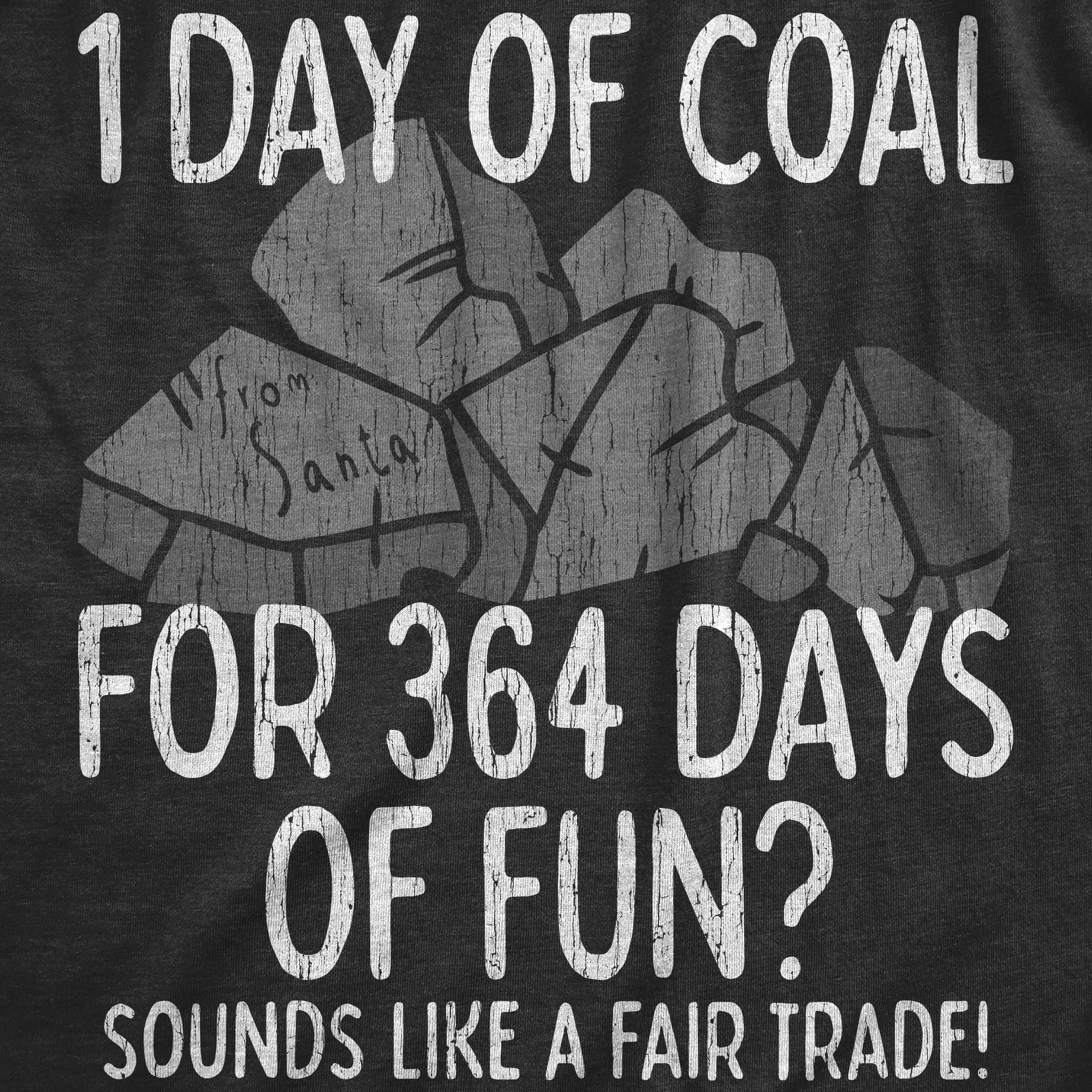 1 Day Of Coal For 364 Days Of Fun Men's T Shirt sold by Crazy Dog T-Shirts product image thumbnail 2