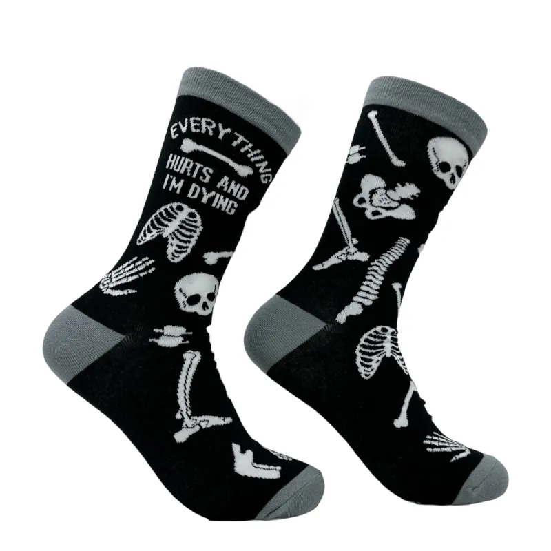 Women's Everything Hurts And Im Dying Socks sold by Crazy Dog T-Shirts