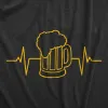 Beer Heart Beat Men's T Shirt sold by Crazy Dog T-Shirts