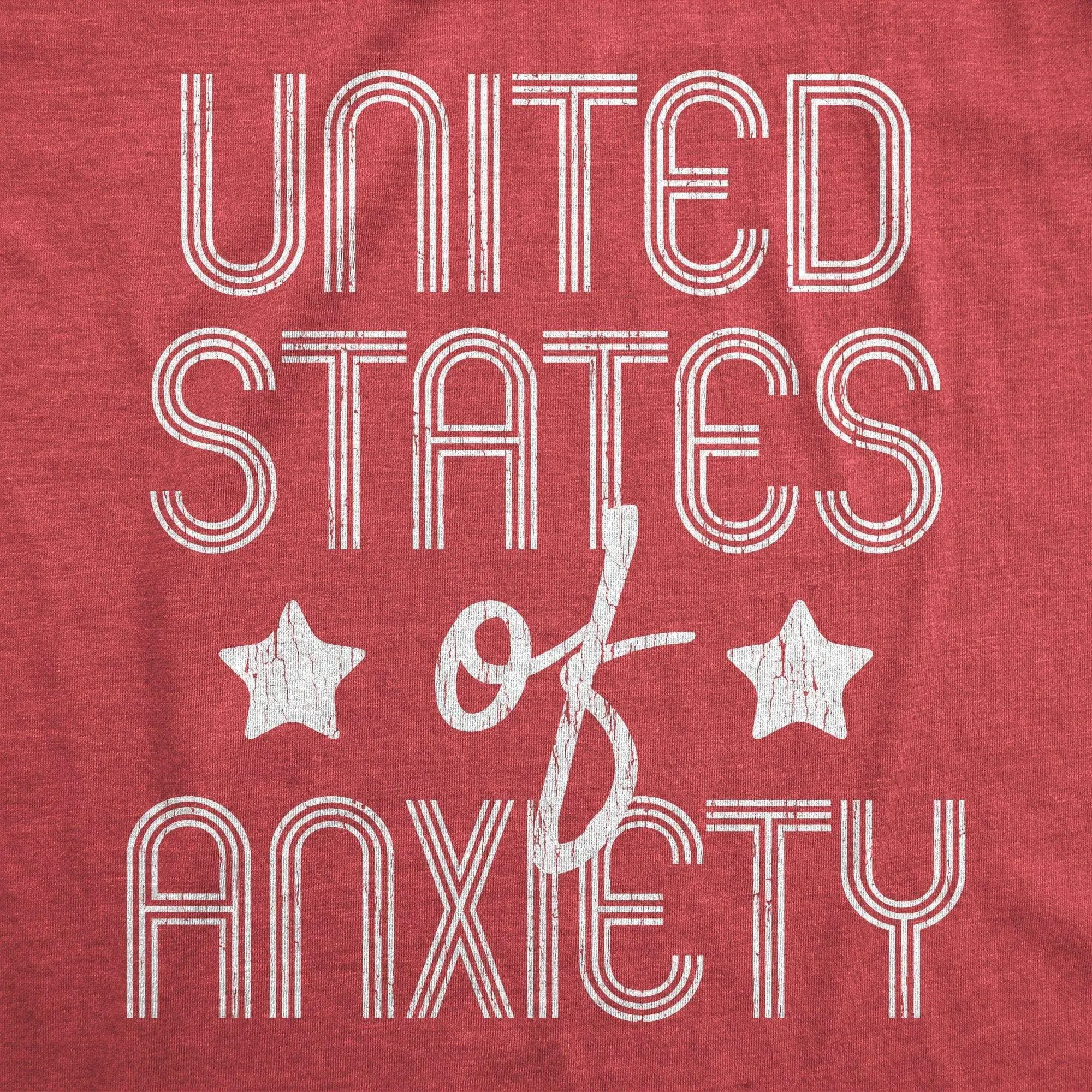 United States Of Anxiety Men's T Shirt sold by Crazy Dog T-Shirts product image thumbnail 2