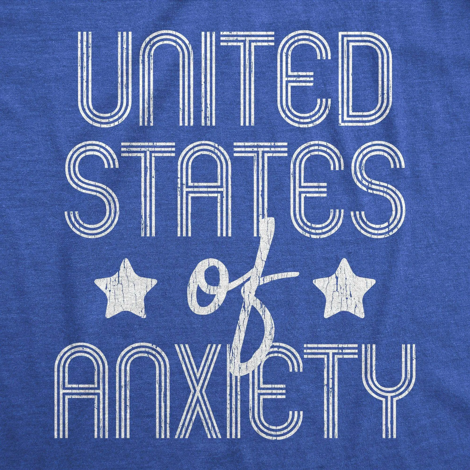 United States Of Anxiety Men's T Shirt sold by Crazy Dog T-Shirts product image thumbnail 4