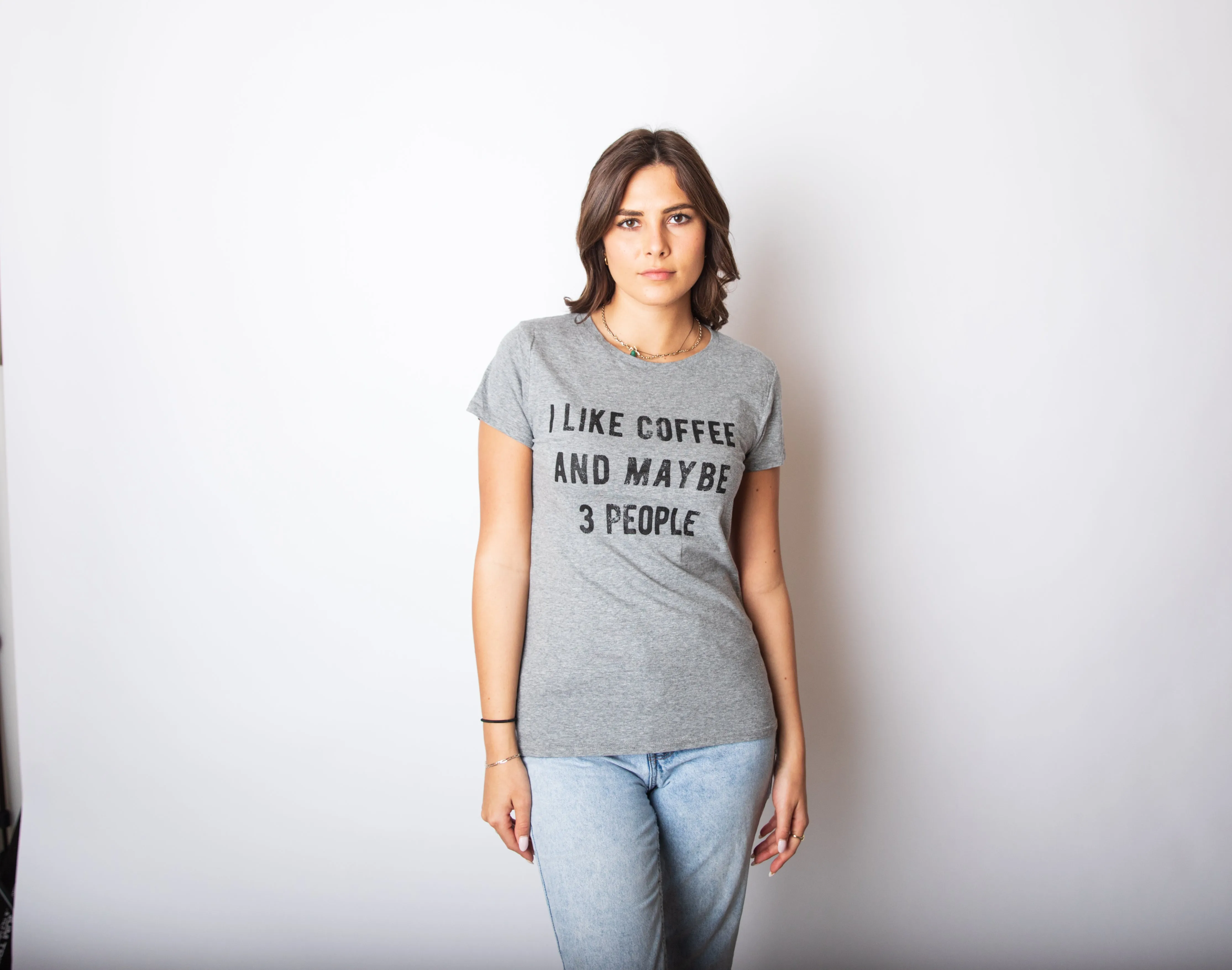 I Like Coffee And Maybe 3 People Women's T Shirt sold by Crazy Dog T-Shirts product image thumbnail 2