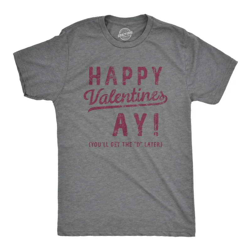 Happy Valentines Ay Men's T Shirt sold by Crazy Dog T-Shirts