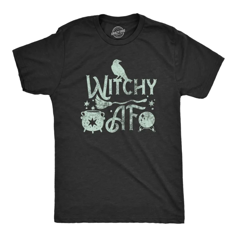 Witchy AF Men's T Shirt sold by Crazy Dog T-Shirts