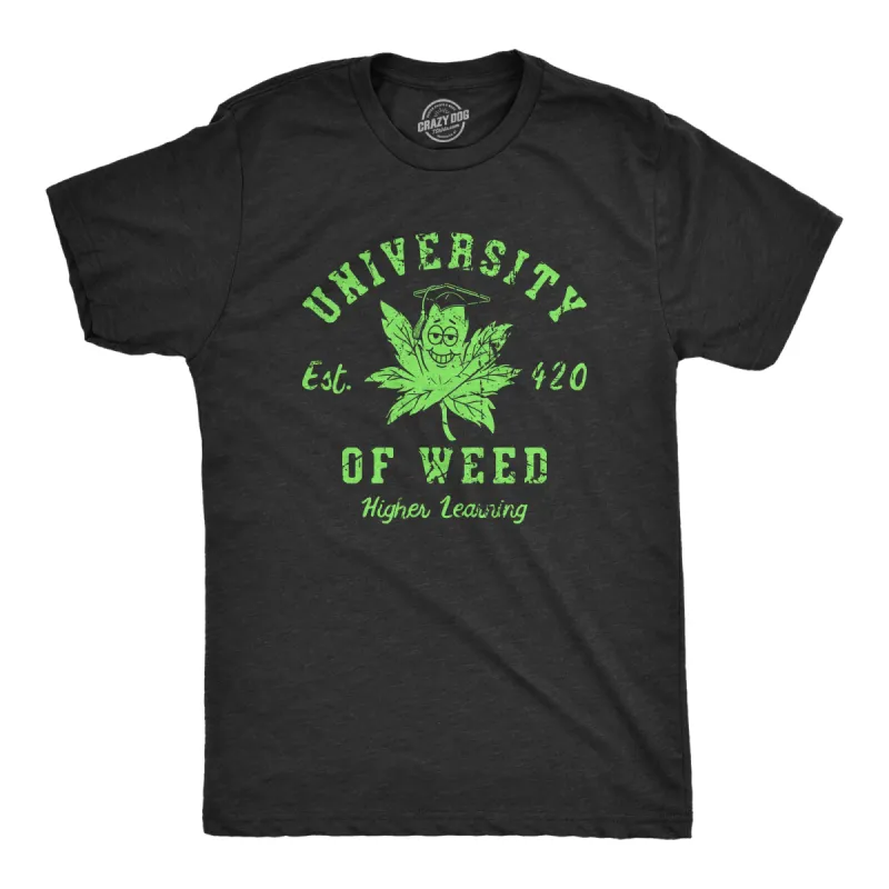University Of Weed Men's T Shirt sold by Crazy Dog T-Shirts