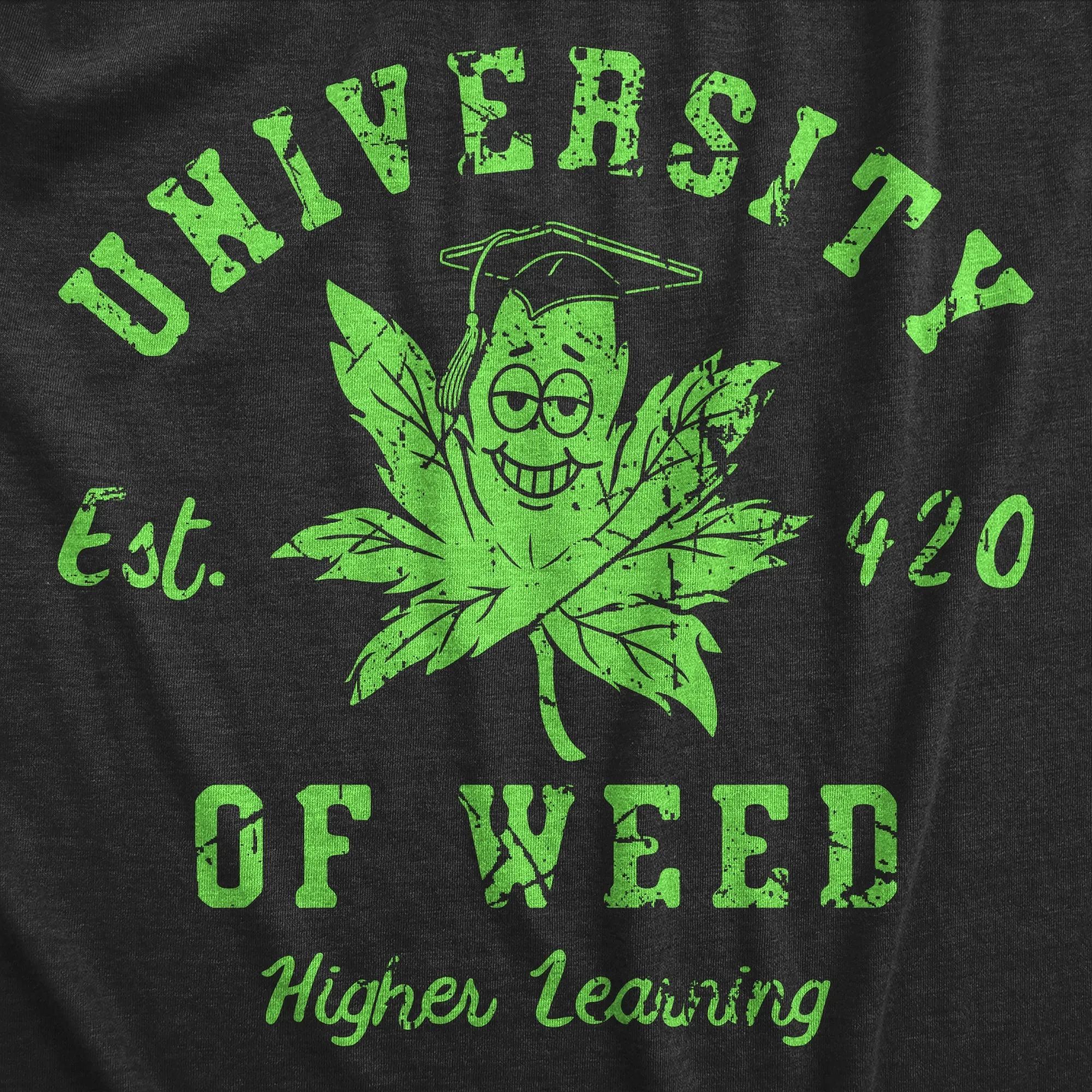 University Of Weed Men's T Shirt sold by Crazy Dog T-Shirts product image thumbnail 2