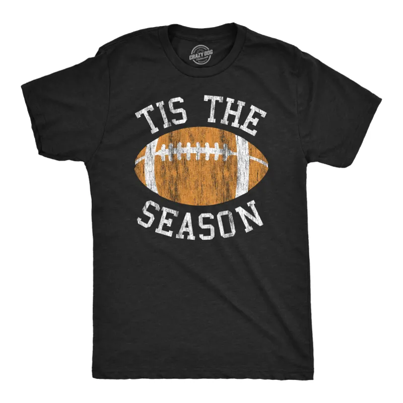 Tis The Season Football Men's T Shirt sold by Crazy Dog T-Shirts