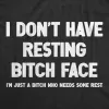 I Dont Have Resting Bitch Face Women's T Shirt sold by Crazy Dog T-Shirts