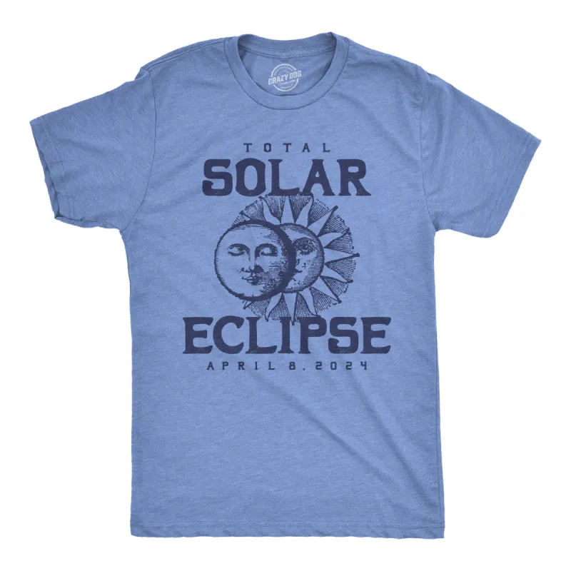Vintage 2024 Total Solar Eclipse Men's T Shirt sold by Crazy Dog T-Shirts