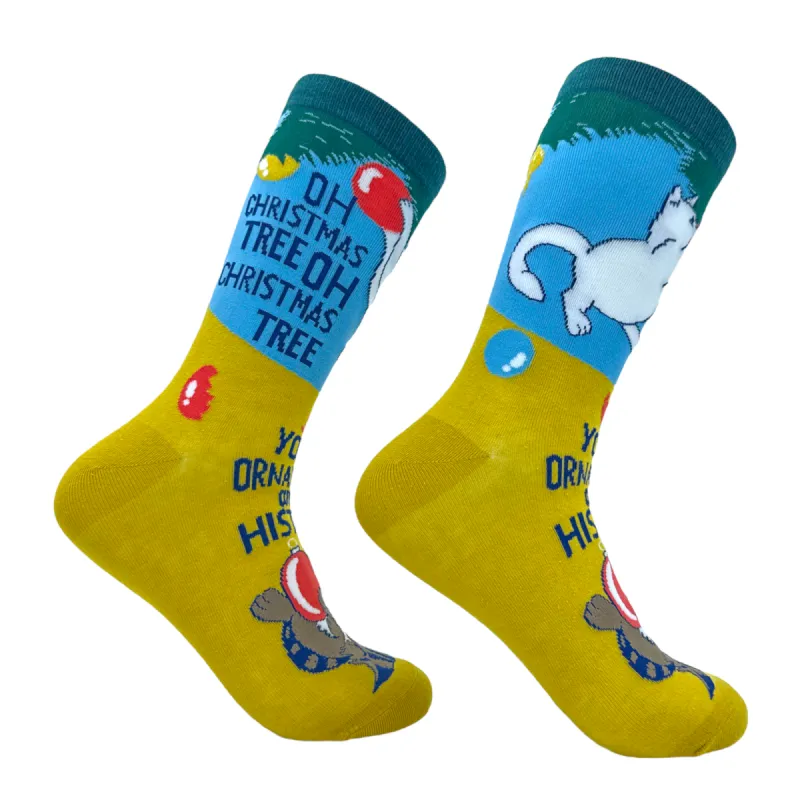 Men's Oh Christmas Tree Your Ornaments Are History Socks sold by Crazy Dog T-Shirts
