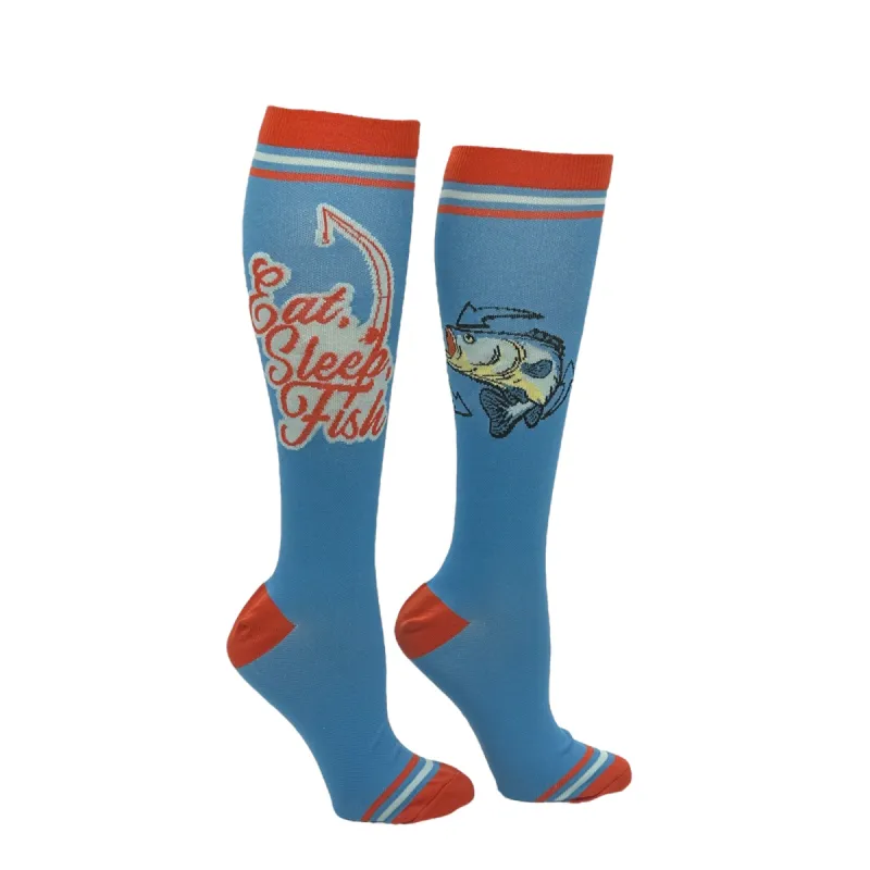 Eat Sleep Fish Compression Socks sold by Crazy Dog T-Shirts