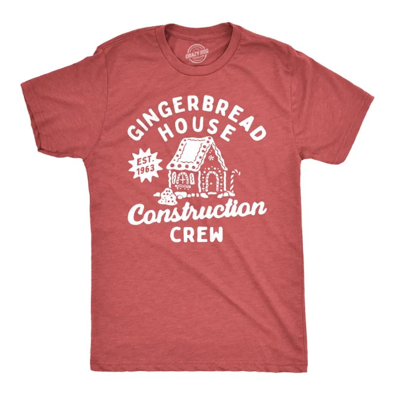Gingerbread House Construction Crew Men's T Shirt sold by Crazy Dog T-Shirts