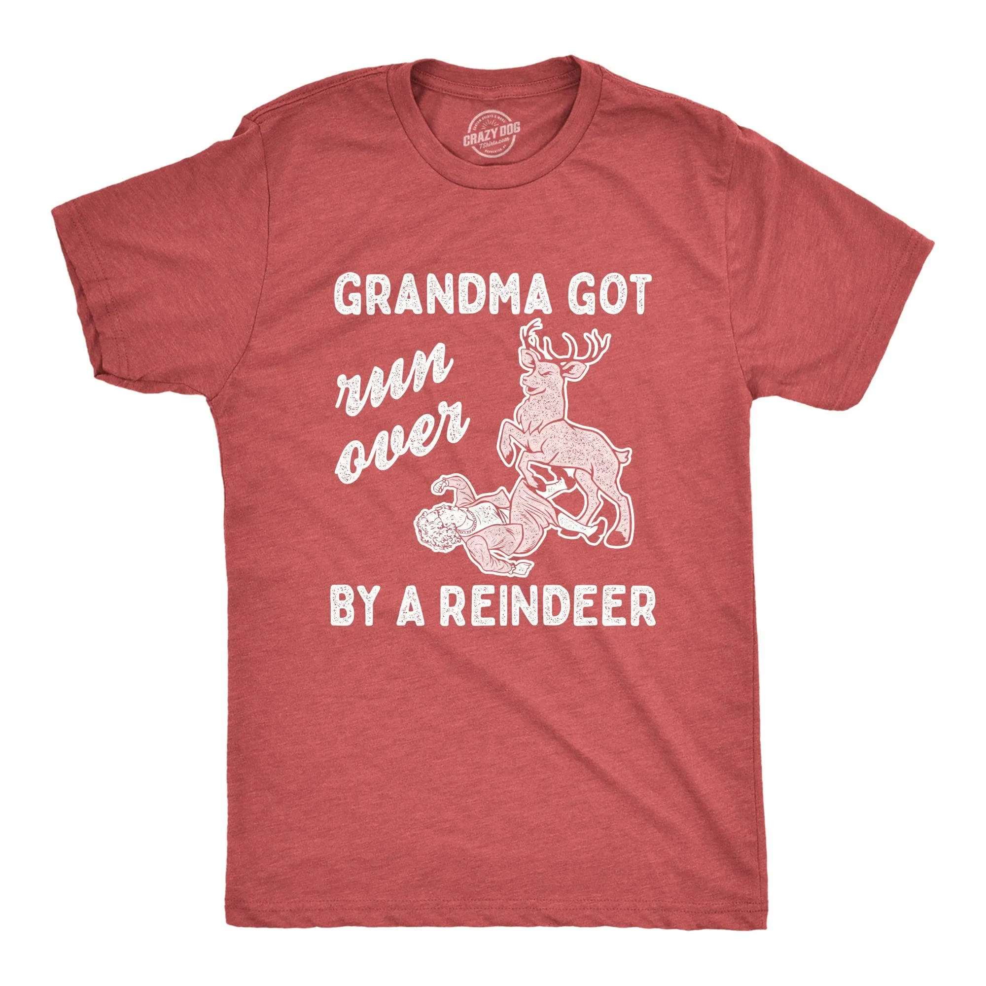 Grandma Got Run Over By A Reindeer Men's T Shirt sold by Crazy Dog T-Shirts