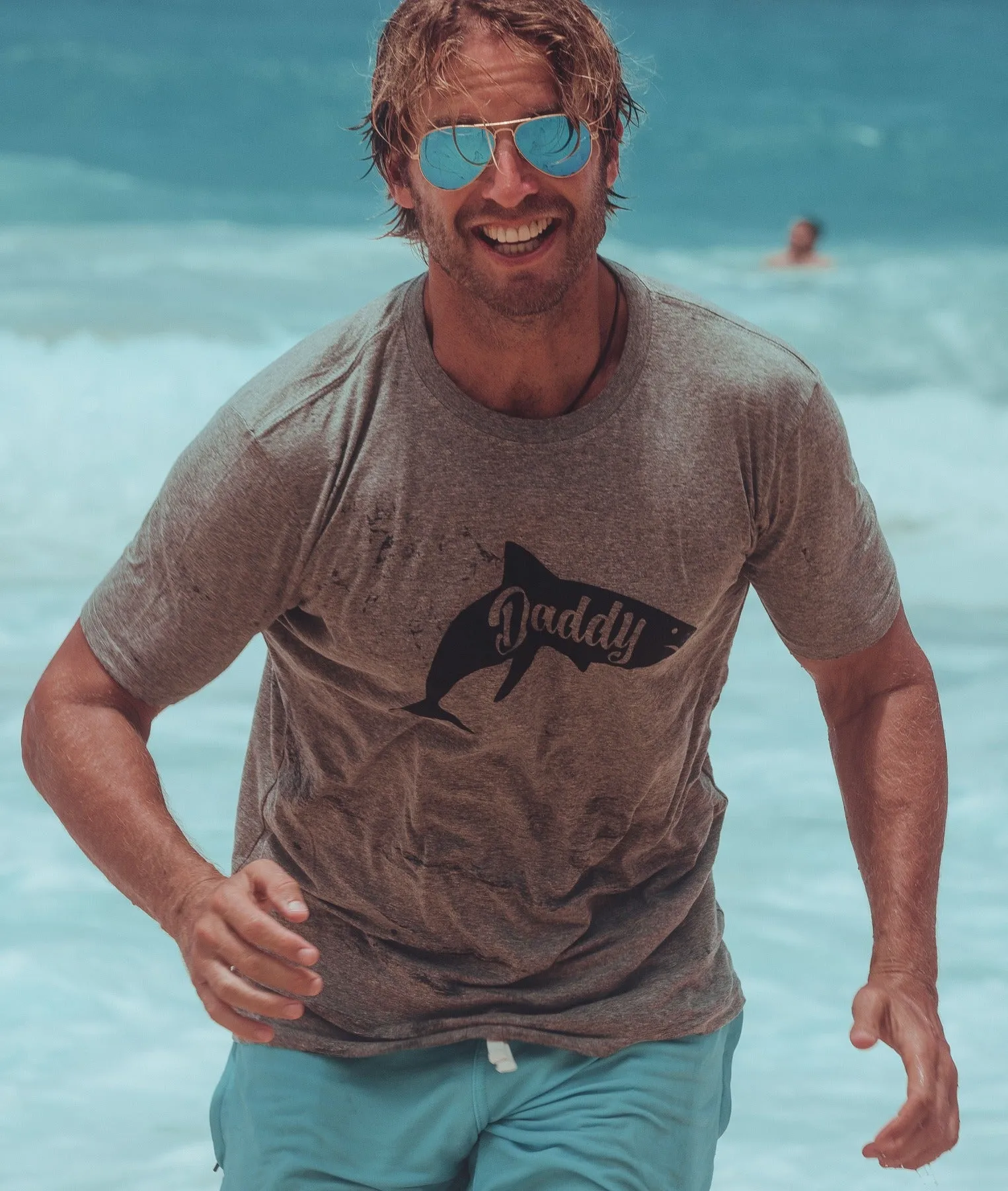 Daddy Shark Men's T Shirt sold by Crazy Dog T-Shirts product image thumbnail 2