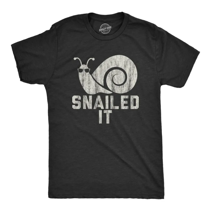Snailed It Men's T Shirt sold by Crazy Dog T-Shirts