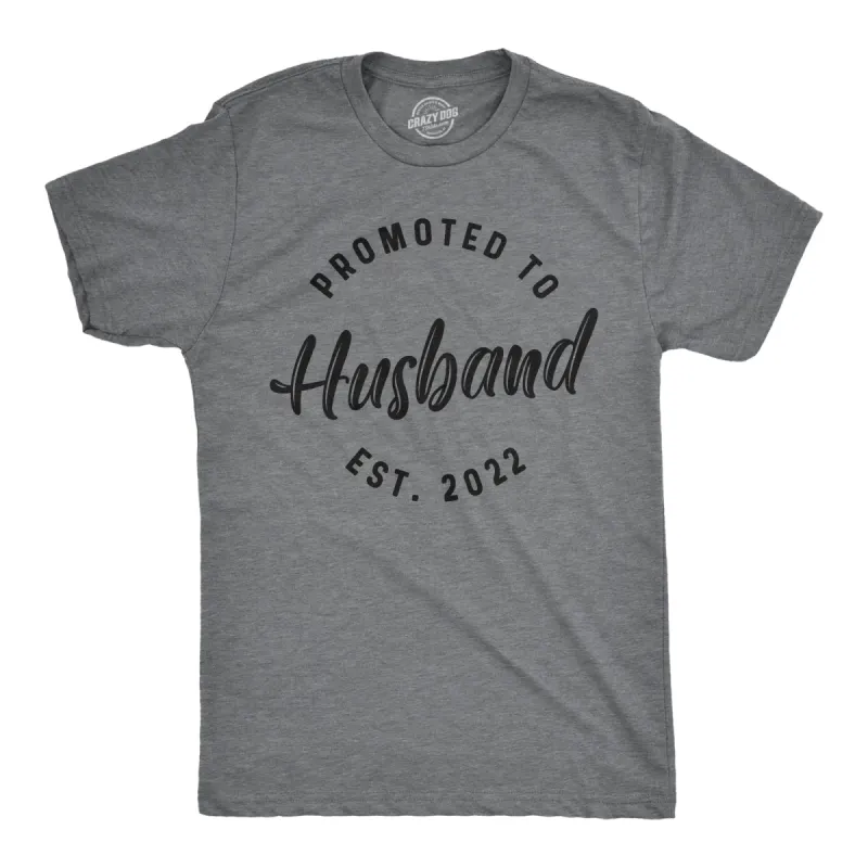 Promoted To Husband 2022 Men's T Shirt sold by Crazy Dog T-Shirts