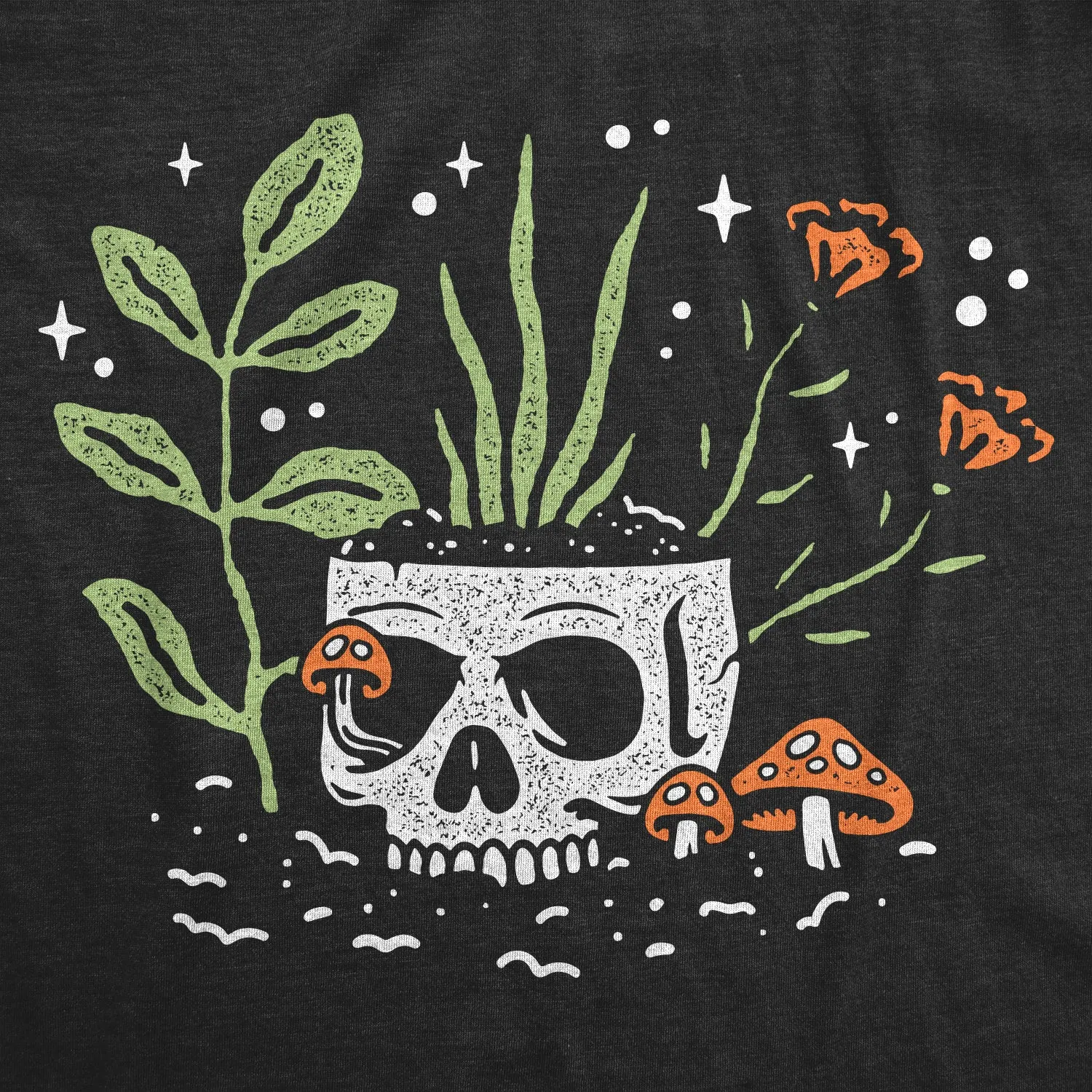 Skull Flowers Men's T Shirt sold by Crazy Dog T-Shirts product image thumbnail 2