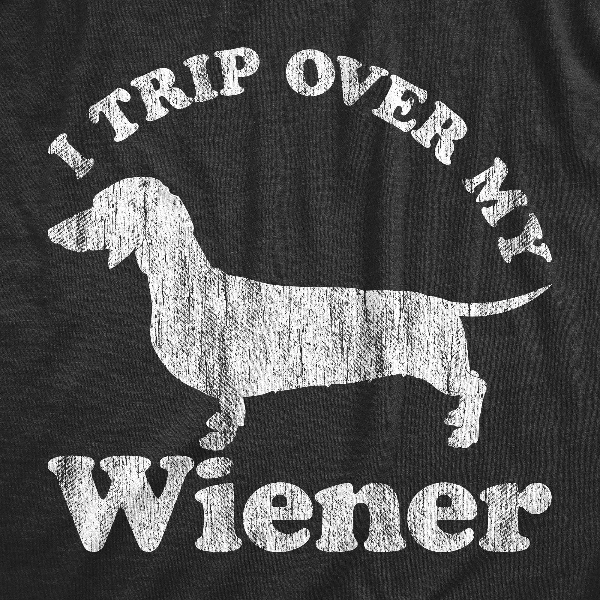 I Trip Over My Wiener Men's T Shirt sold by Crazy Dog T-Shirts product image thumbnail 2